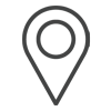 an icon of a location pin for digital maps