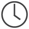 an icon of a clock showing four o' clock